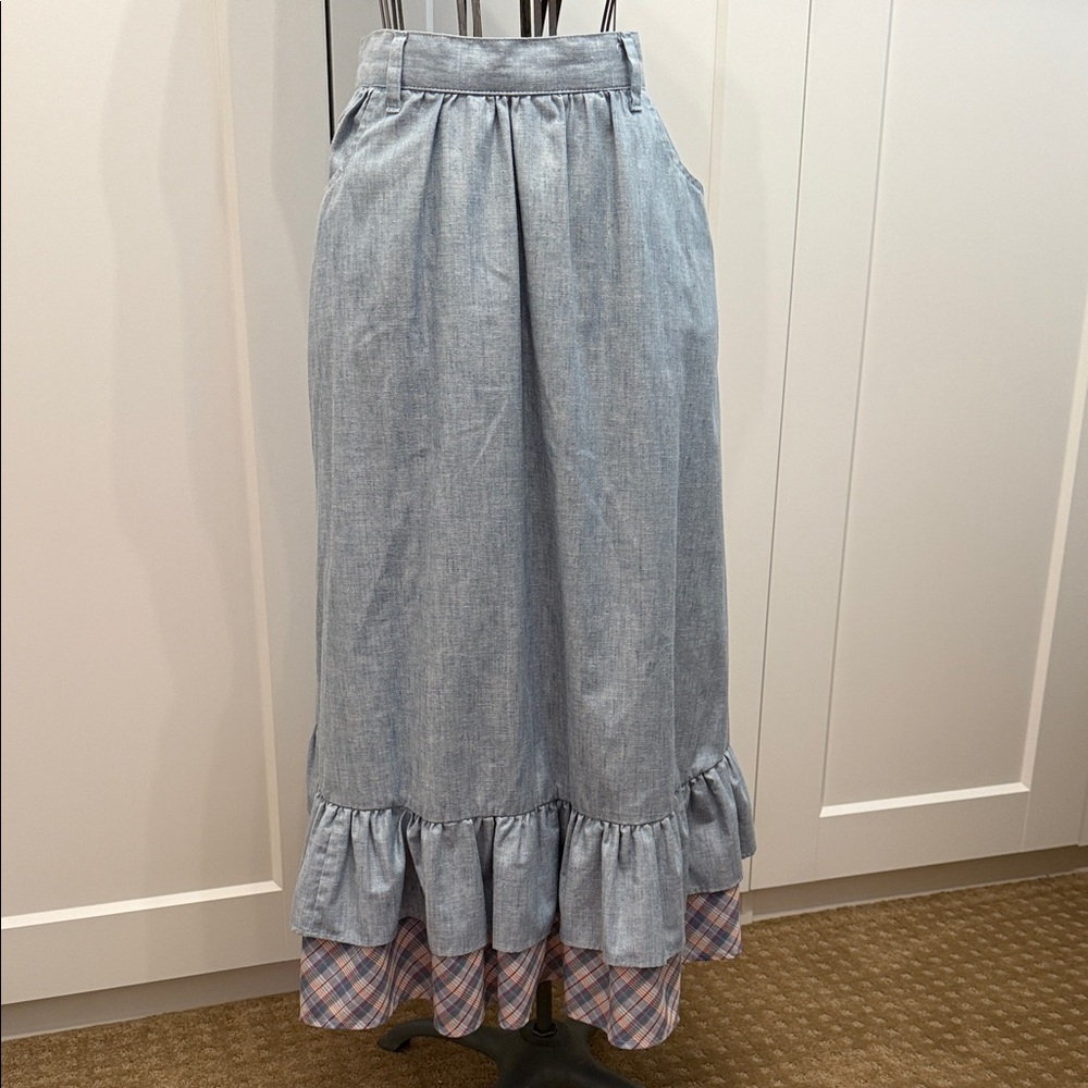 Vintage Kenny Rogers Western Collection by Karman maxi skirt denim